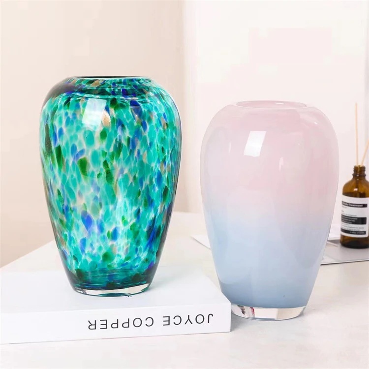 表現スタイル 北欧 分かりやすい 瑠璃の花立て 部屋の入り口の飾りつけ モデルルームのかざり付ける 大人気 純手作り 硝子の花立て 花立て リビング御花