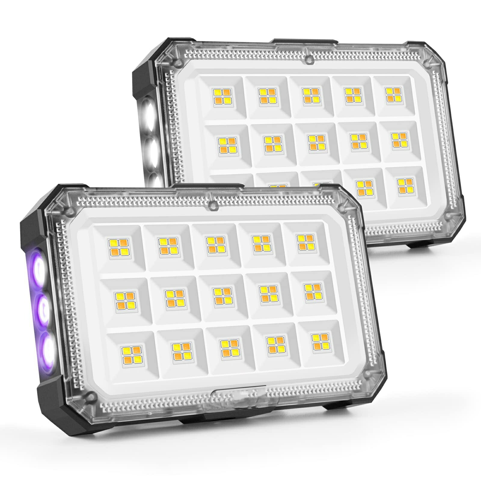 LED 投光器 ランタン 作業灯 キャンプ ライト 充電式 4色切替&3段階調光 高輝度 80Wより明るい マグネット搭載 Type-c充電式 防塵・防水仕様 2In1多機能ライト 夜間作業/夜釣り/キャンプ/アウトドア/緊急用/防災用品/停電対策/非常用/災害グッズ/ガレージ用/車の修理