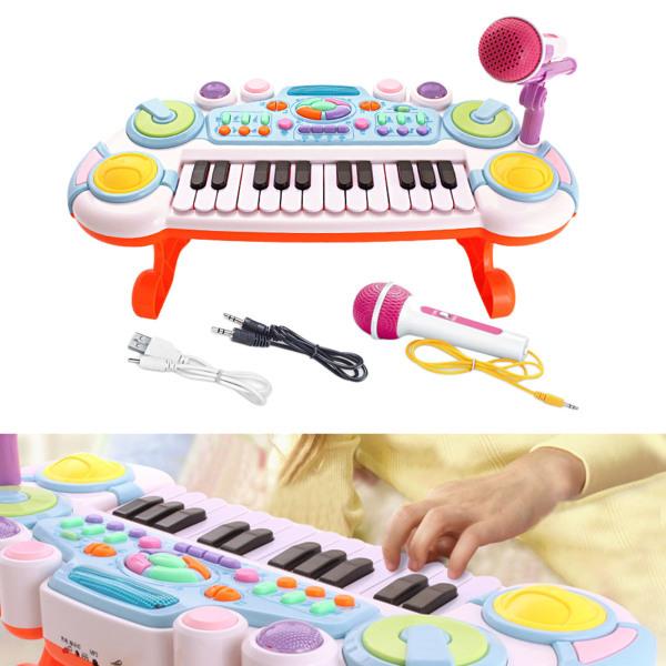 キッズピアノ電子キーボードピアノオルガン楽器おもちゃボーイズガールズホワイト｜たねまるクローズショップ