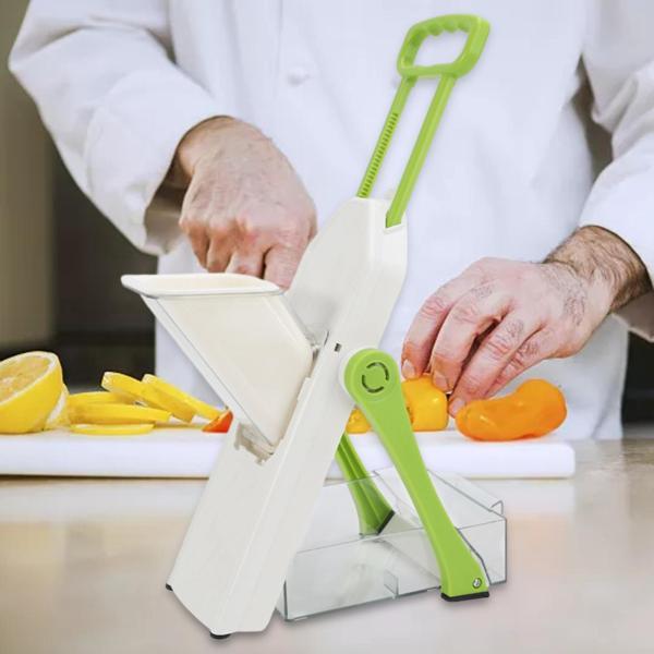 野菜チョッパーマンドリンスライサー、ポテトチッパー、調節可能なキッチン野菜スライサー、生姜ニンジン用ポテトスライサー画像