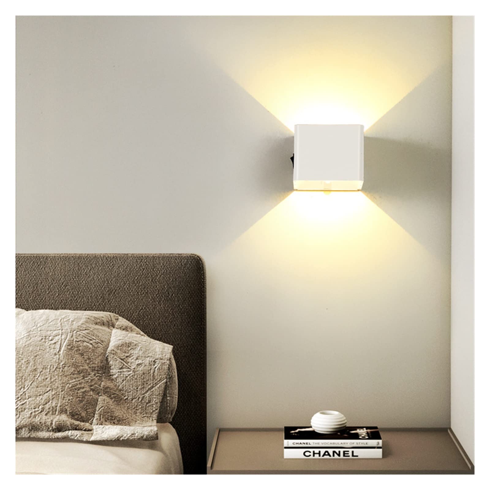 バスルームの照明器具 LED 充電式ウォールライト人体センサー USB コードレスウォールナイトランプベッドサイドの寝室の廊下 洗面所 浴室 化粧台