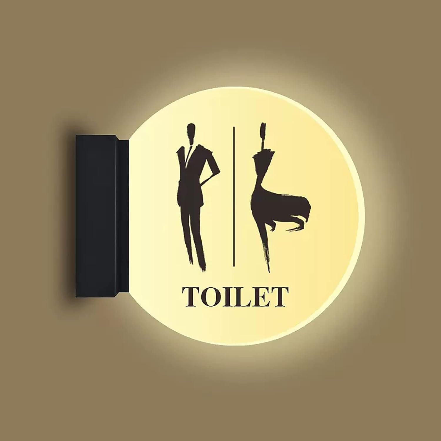 アクリル LED トイレ ライト サイン 壁掛け 男女兼用 バスルーム 照明 サイン オフィス ビジネス 自宅 ドア 壁