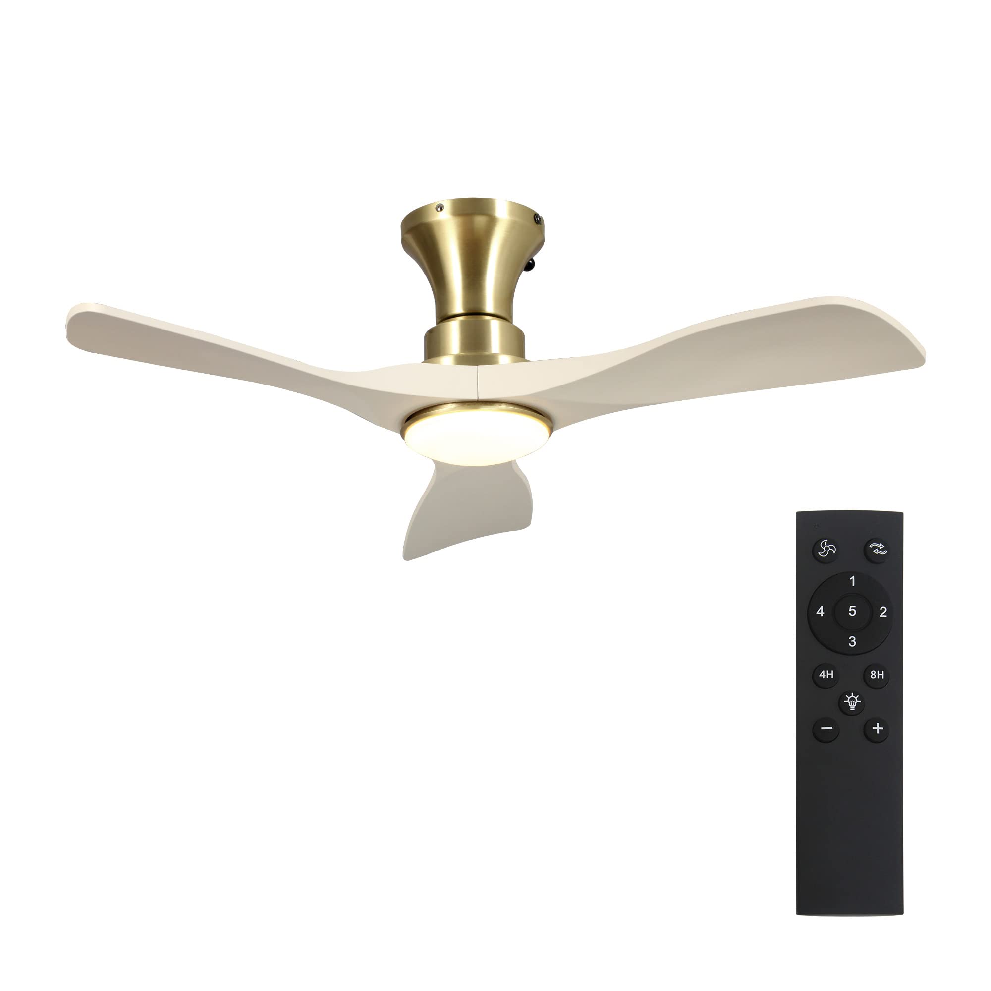 楽天市場】シーリングファンライト 4灯 リモコン式 木目調 ファン