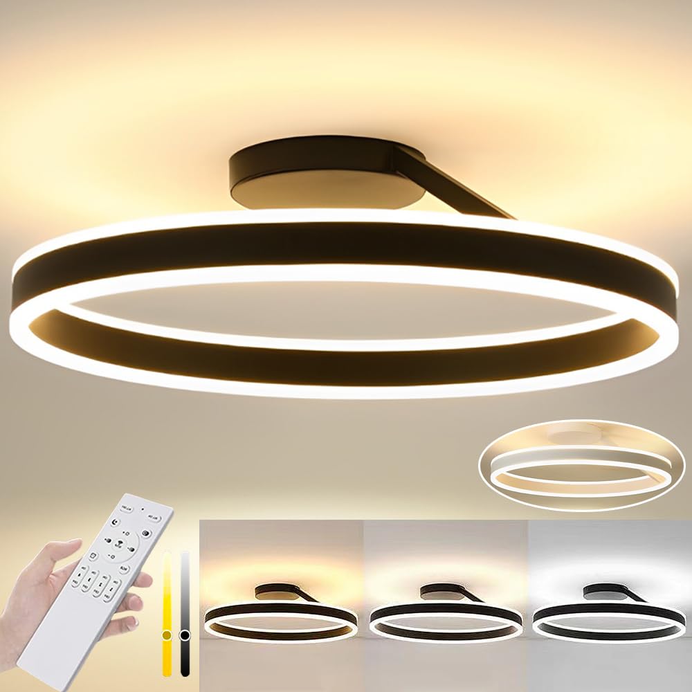 LED シーリングライト おしゃれ 6畳 8畳 10畳 12畳 無段階調光調色 リモコン付き インテリアライト 天井 照明器具 間接照明 和室 居間 日本語説明書付 (ホワイト 40cm) 【引っ掛対応 工事不要】