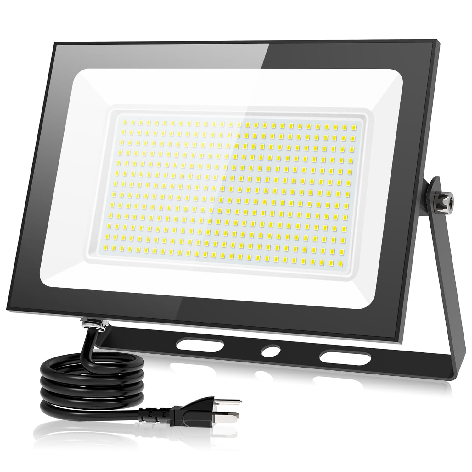 led 屋外 作業灯 100W 15000LM IP66防水 昼光色 6500K 高輝度 高放熱 省エネ 軽量 120°広角 100V 屋外照明 野外 防水 ガレージ 看板 駐車場 倉庫 工場 作業灯 工事用ライト 豪雨対応