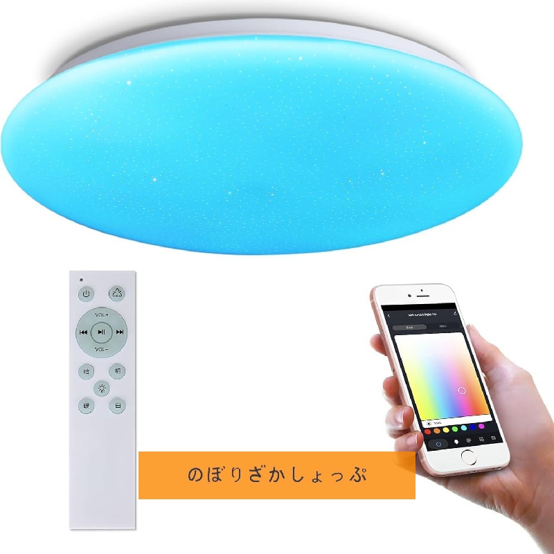 LEDシーリングライト 6畳用 リモコン付き 調光可能 3000-6500K アプリコントロール 取り付け簡単 天井照明 室内玄関廊下灯 寝室 浴室 子供部屋 (φ28cm-28w)
