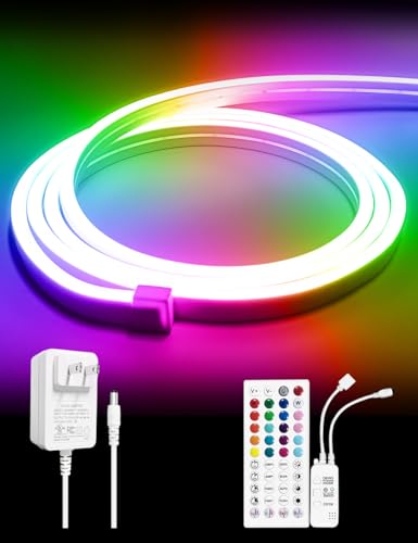 高明快さ LED磁気テープともし火 調光能力のある IP65雨合羽 間接的な行動照明装置 もの柔らかな光 曲がり分かりやすい 磁気テープ ネオンともし火 5m 切りおとす能力のある ハロウィン/クリスマス/寄り合い/飾りつけ「サクラ色」