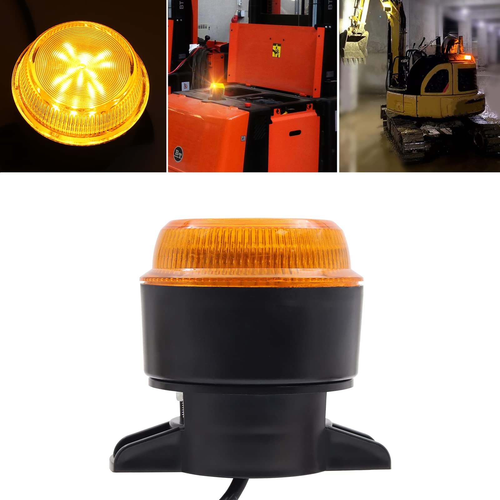 LED 回転信号灯 警告灯 24V対応 IP 67防水 非常ライト 緊急信号ライト 非常信号灯 追突防止 救急車 作業車 丸形 防水 汎用 イエロー 一個入り