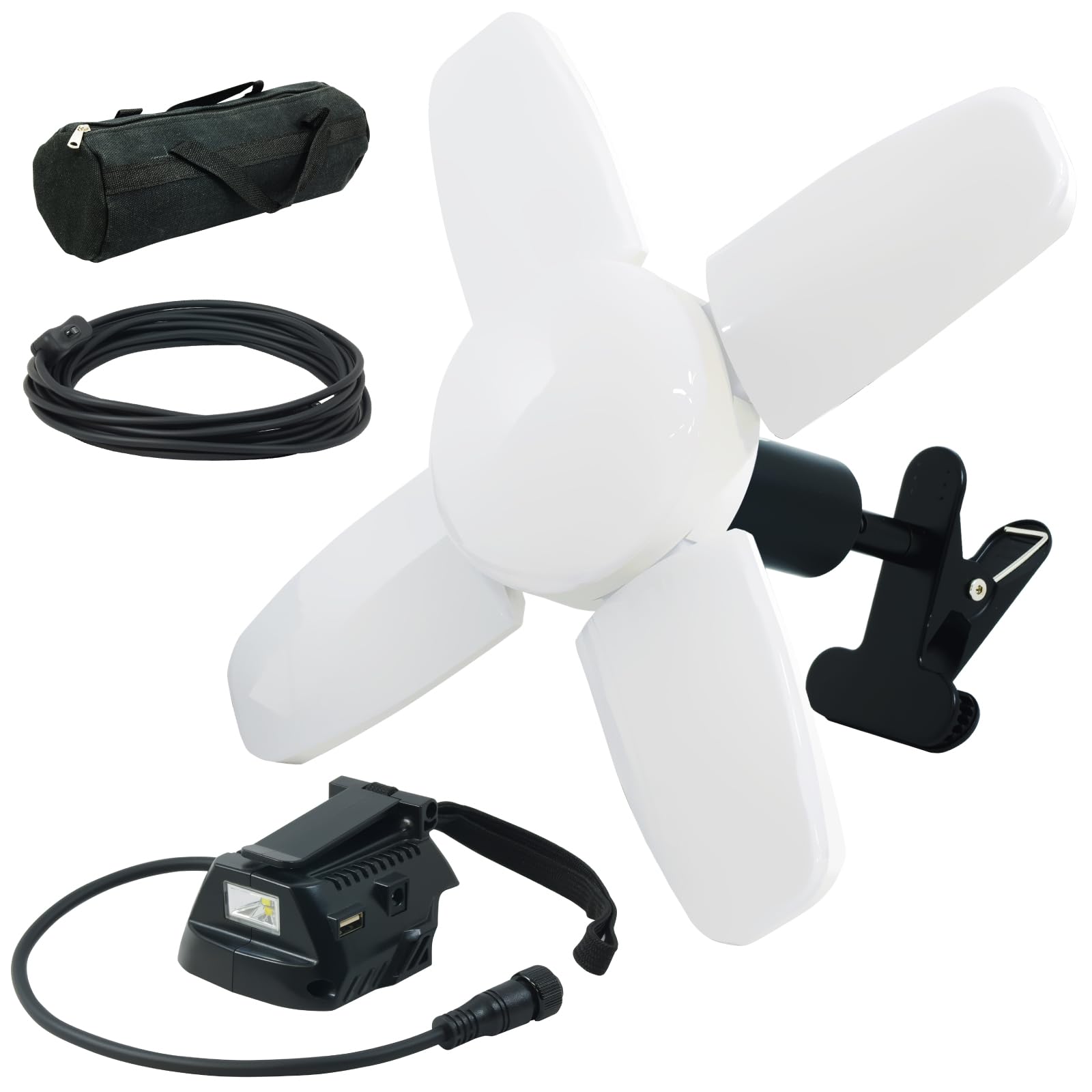 led 投光器 バッテリー と互換性あり グリップ式 ライト 12V-18V 1800lm ワークライト 16W 昼光色6500K 18V/36Vマルチボルトバッテリーに対応 ledライト 照明 折りたたみ 投光器 充電式 スイッチ付 投光タイプ 充電式タワーライト 電動リールバッテリー対応 USB出力ポート