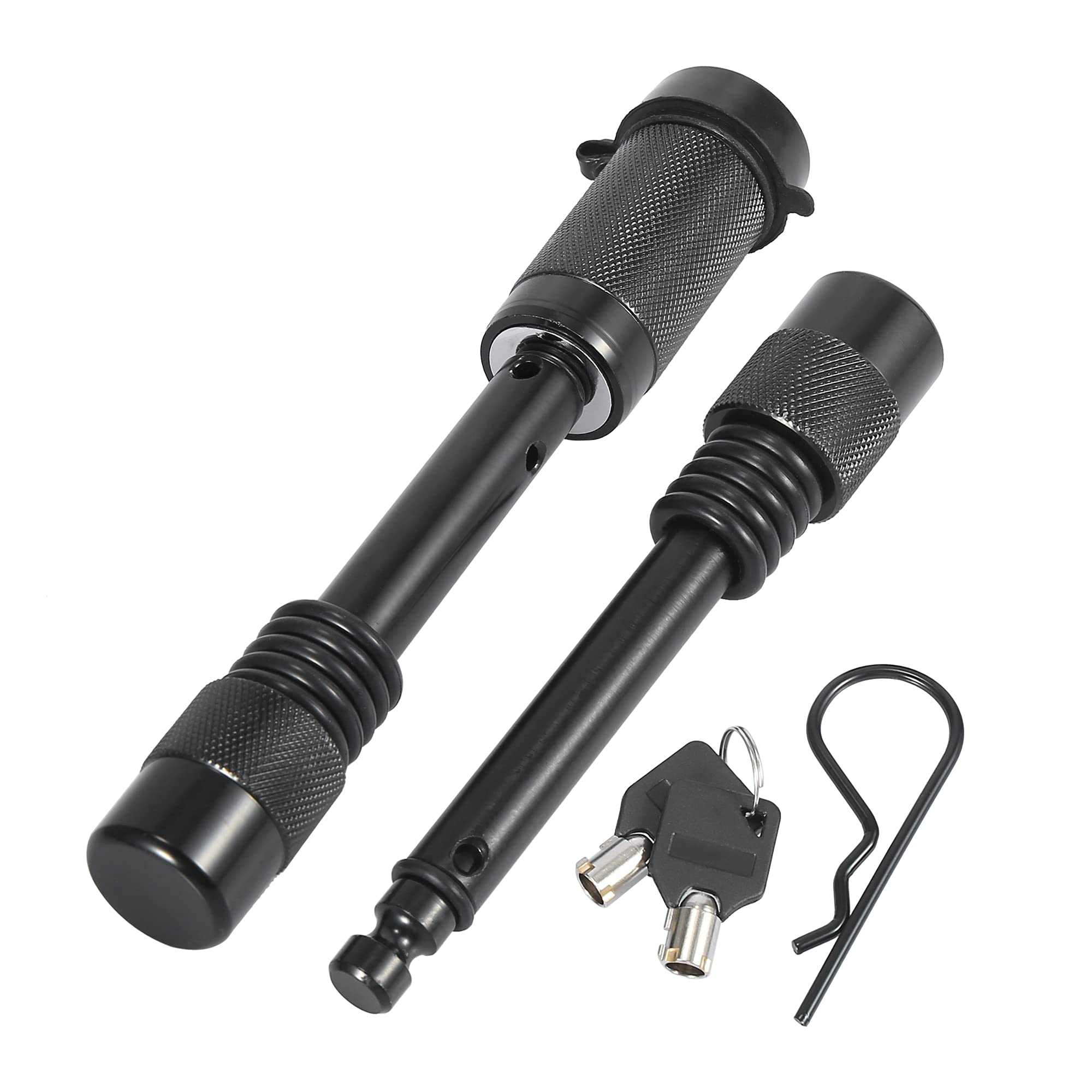 ロックピン ヒッチロック ヒッチピンロック トレーラーヒッチロック トレーラーヒッチレシーバーピンロックセット 9.5 mm 13 mm ブラック 1 セット｜たねまるクローズショップ