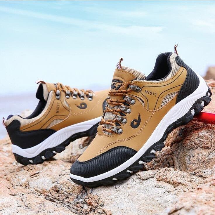 3色 メンズ トレッキングシューズ 　アウトドアシューズ 　 ハイキングシューズ 　スニーカー 　登山靴 防水 通気性 耐磨耗 大きいサイズ｜たねまるクローズショップ