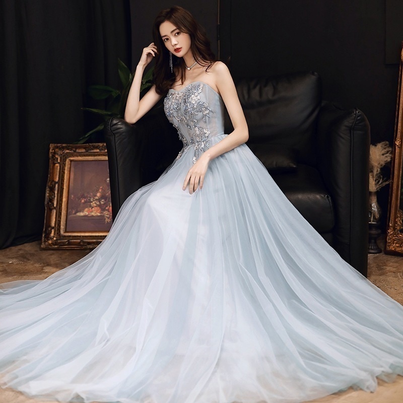 パーティードレス 高級感 結婚式ワンピース 演奏会 ドレス 気質 ウェディングドレス 花嫁ロングドレス 卒業式 成人式 ワンピース｜たねまるクローズショップ