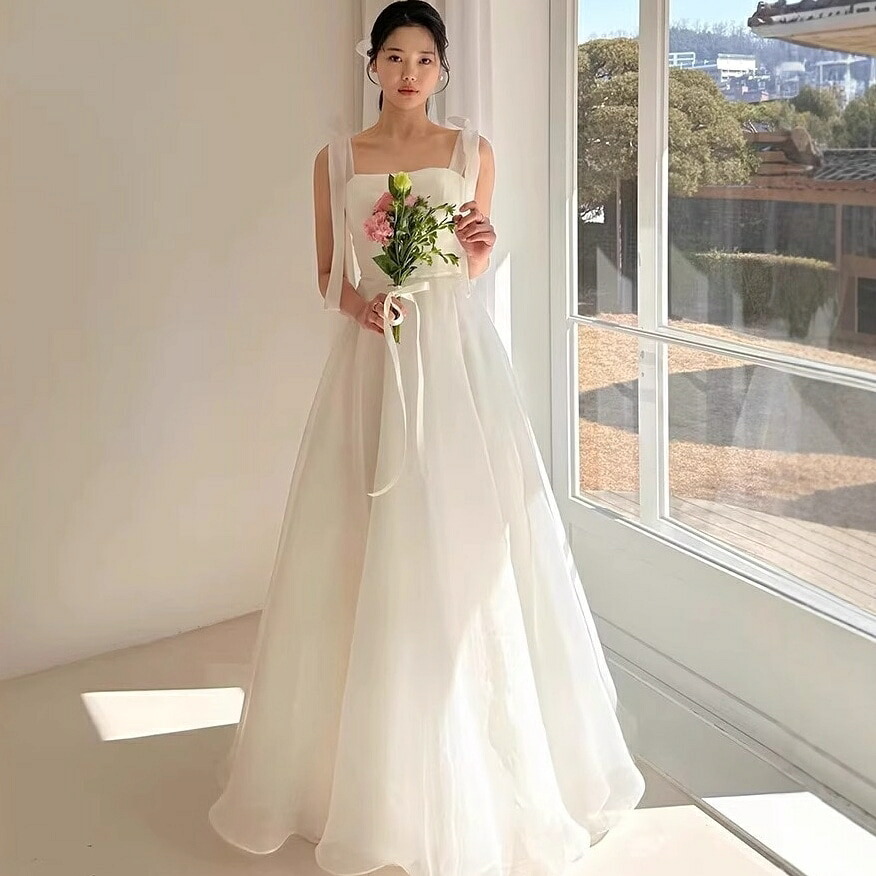 白いウェディングドレス、結婚式、花嫁、成人式、招待状、結婚式、コンサート、イブニングパーティー、パーティードレス、結婚前写真撮影、ドレス、ロングスカート｜たねまるクローズショップ