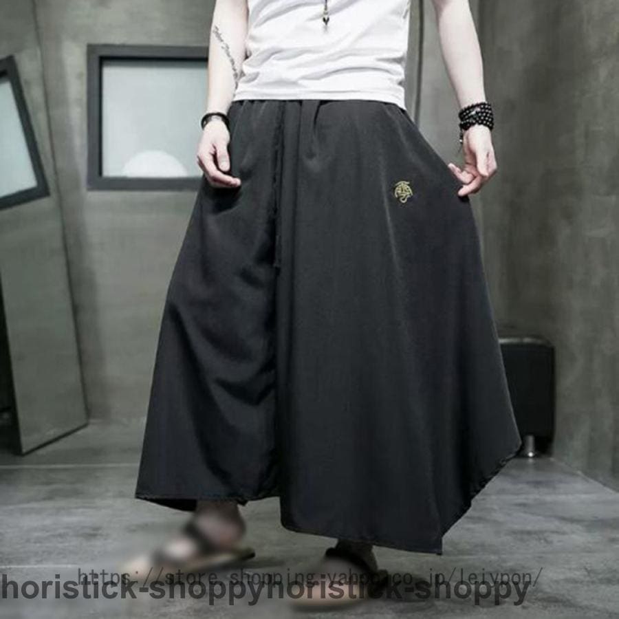 楽天市場】袴パンツ メンズ モード系 フレアパンツ タックワイドパンツ