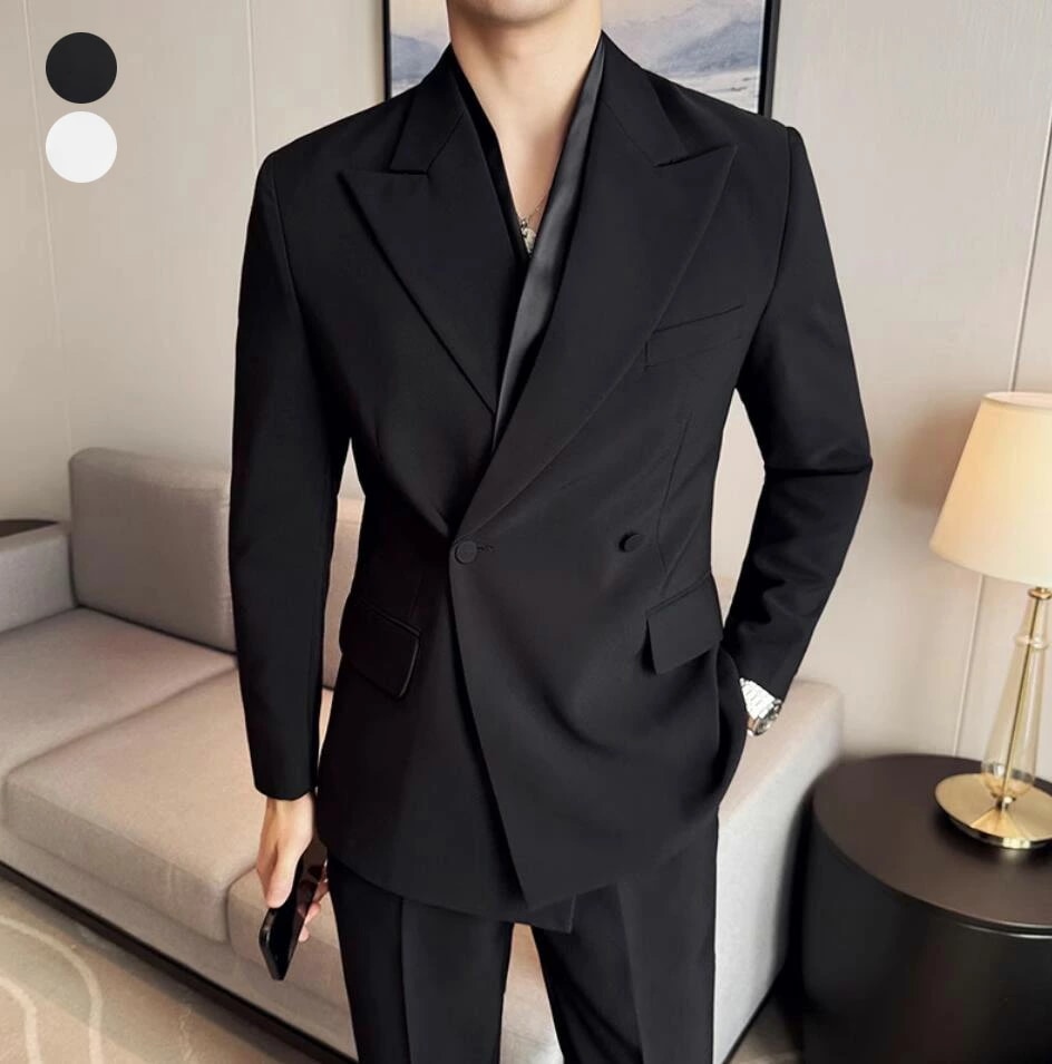 ビジネススーツ セットアップ ジャケット パンツ 2点セット カッコイイ 気質優雅 フォーマルスーツ 結婚式 パーティ 紳士服 メンズスーツ スリムスーツ カジュアル スーツ メンズ シングル|たねまるクローズショップ