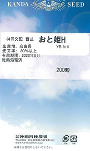 神田育みそだてる スイカ すいか 西瓜 小玉 おと姫H 200粒