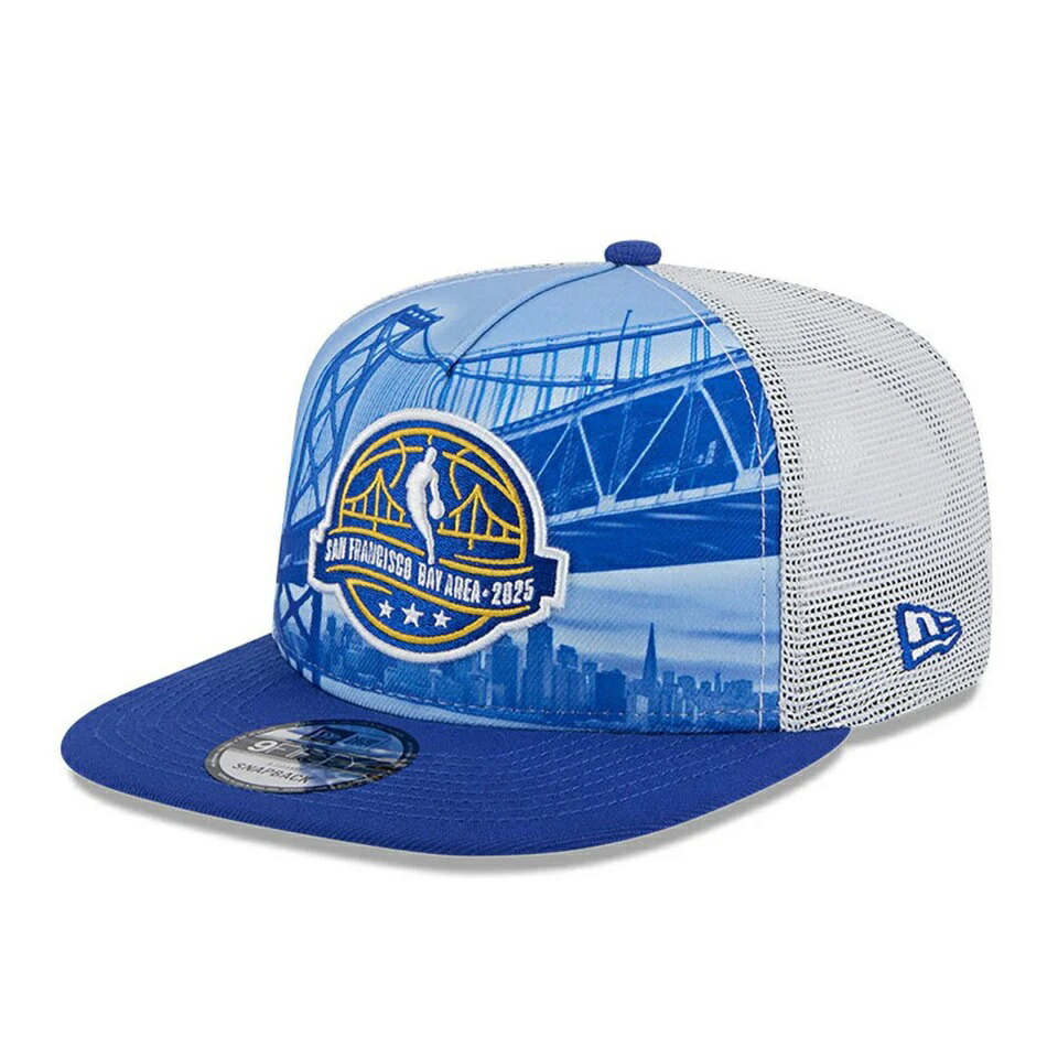 NEW ERA(ニューエラ)　 9FFIFTY A-Frame トラッカー 2025 NBA ALL STAR GAME オールオーバープリント ブルー / ホワイト 14467966 NBAオールスター ニューエラ　キャップ トラッカー　NBA25 ASG 950AF 26064 NBALOG OTC JP