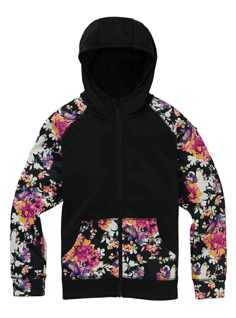 girls black zip hoodie