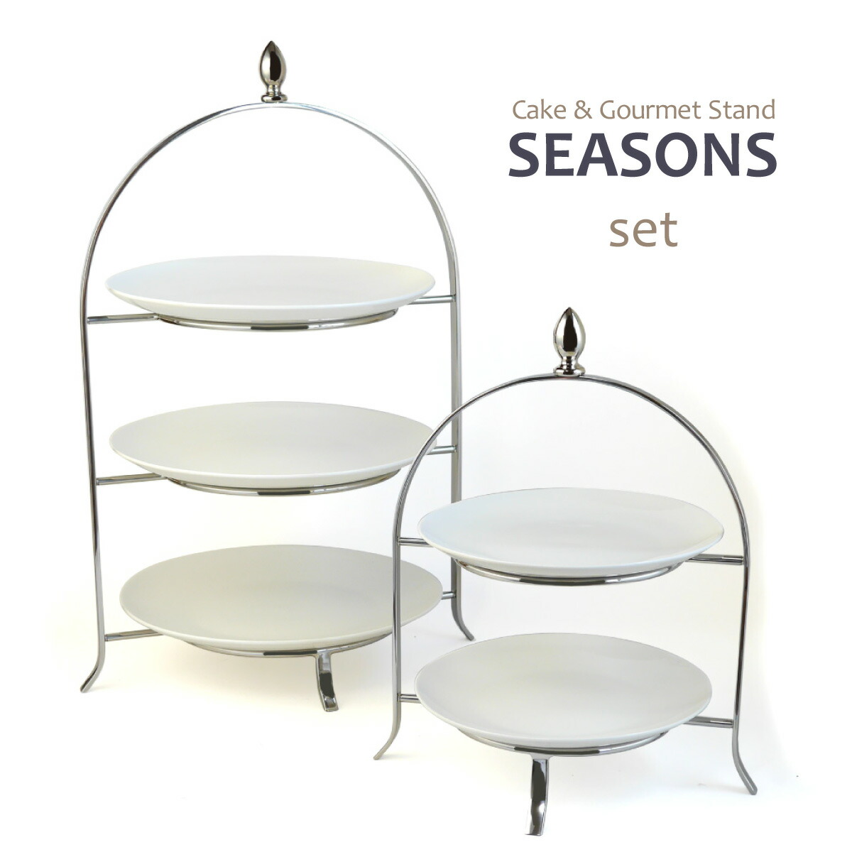 アフタヌーンティー　ステンレス製スタンド3段　【SEASONS】 ケーキスタンド 楽天市場】【ケーキスタンド 3段】 アフタヌーンティースタンド ケーキ