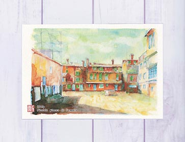 楽天市場】運河沿いのレンガ壁 [ イタリア ヴェネチア ] ( 運河 レンガ