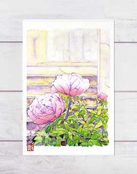 楽天市場】百日紅 [ サルスベリ ] ( ピンク色 水彩画 風景画 ) ☆当店