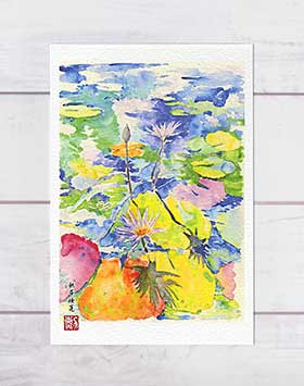 楽天市場】百日紅 [ サルスベリ ] ( ピンク色 水彩画 風景画