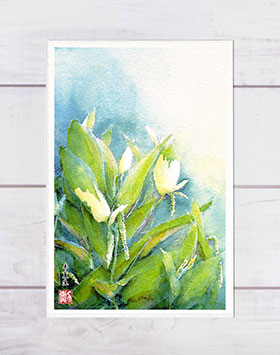 水彩画『百日紅』 夏の花 ”百日紅” - 水彩画を友として ： 旧退職おじさんの水彩画日記