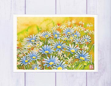 水彩画『百日紅』 楽天市場】センニチコウ [ 千日紅 ] ( 水彩画 風景画 ) ☆当店