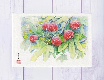 楽天市場】百日紅 [ サルスベリ ] ( ピンク色 水彩画 風景画 ) ☆当店