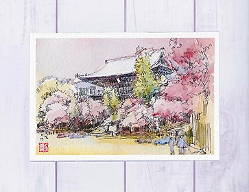 楽天市場】冨田溪仙 絵画 『祇園夜桜』 送料無料 【複製】【美術
