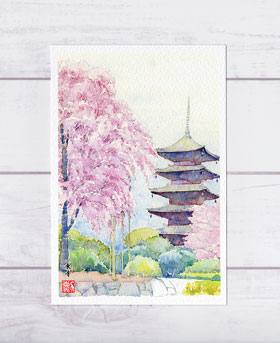 楽天市場】金閣寺 [ 京都の桜 ]( 春 さくら 鹿苑寺 舎利殿 世界