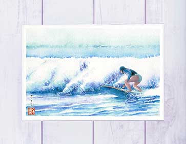 楽天市場】波とサーフィン2 ( 夏 海 波乗り サーフボード