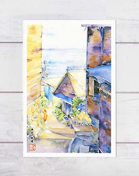 楽天市場】「清水坂2」織田義郎 版画作品・日本・京都・古都・清水寺