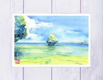 楽天市場】≪中島みつき油絵コレクション≫「海の隠れ家」【ハイ