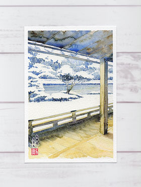 油絵 風景画 南禅寺水路閣 額縁付き imgrc0094299976.jpg
