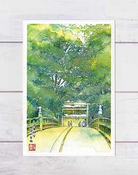 楽天市場】守礼門 ( 夏 緑陰 綾門大道 首里城 那覇 沖縄 水彩画 風景画