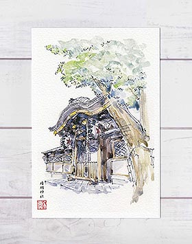 日本画家 出岡実 作 仏画 十二神将 アンニ羅像 絵画色紙 美品 です。 日本画家 出岡実 作 仏画 十二神将 アンニ羅像 絵画色紙