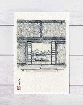 楽天市場】熊本城 源之進櫓 [ 鉛筆画 ] ( 城 櫓 重要文化財 90年代