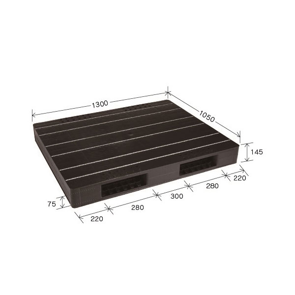 岐阜プラスチック工業　プラスチックパレット　JCK-R2･105130　1050×1300×145mm　両面二方差し【北海道・沖縄・離島は配送不可】