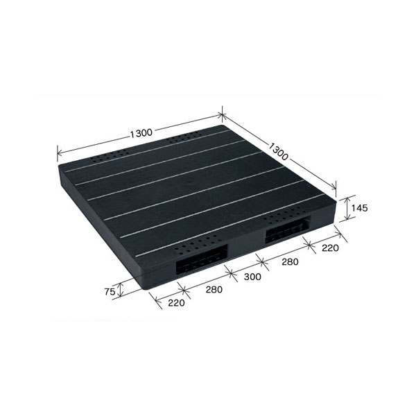 岐阜プラスチック工業　プラスチックパレット　JCK-R2･130130　1300×1300×145mm　両面二方差し【北海道・沖縄・離島は配送不可】