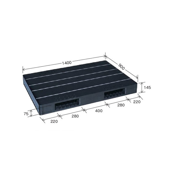 岐阜プラスチック工業　プラスチックパレット　JCK-R2･090140　900×1400×145mm　両面二方差し【北海道・沖縄・離島は配送不可】