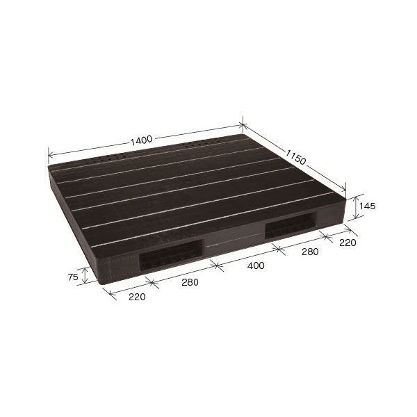 岐阜プラスチック工業　プラスチックパレット　JCK-R2･115140　1150×1400×145mm　両面二方差し【北海道・沖縄・離島は配送不可】