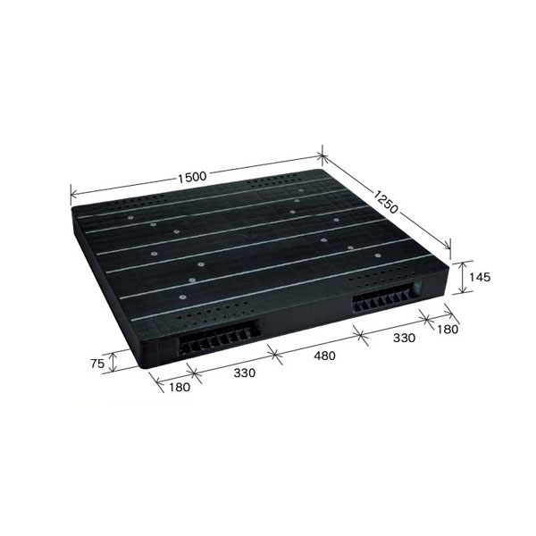 岐阜プラスチック工業　プラスチックパレット　JCK-R2･125150　1250&times;1500&times;145mm　両面二方差し【北海道・沖縄・離島は配送不可】｜Tanix-PRO 29,304円