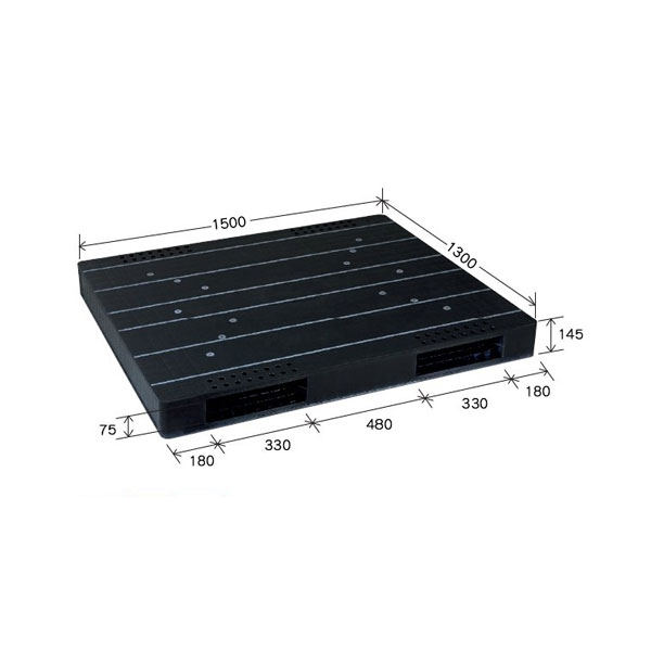 岐阜プラスチック工業　プラスチックパレット　JCK-R2･130150　1300×1500×145mm　両面二方差し【北海道・沖縄・離島は配送不可】