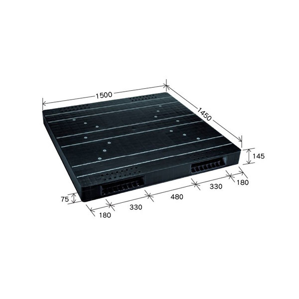 岐阜プラスチック工業 プラスチックパレット JCK-R2・145150 1450×1500×145mm 両面二方差し【北海道・沖縄・離島は配送不可】