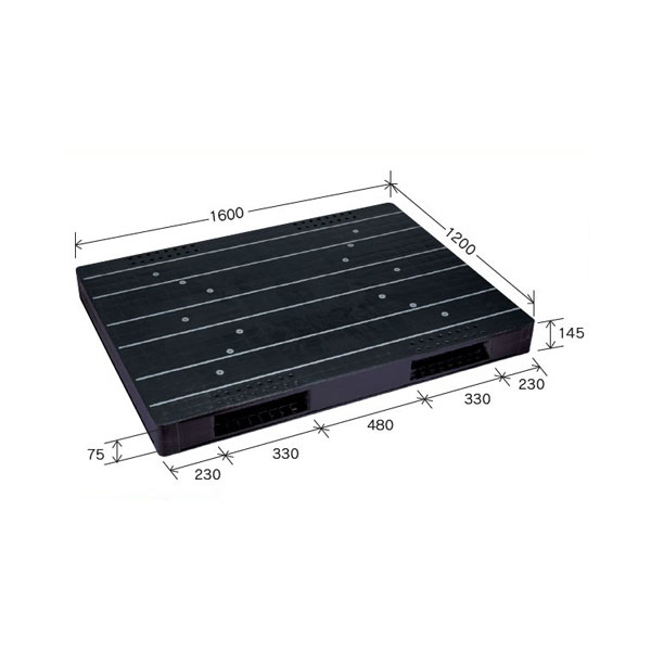 岐阜プラスチック工業　プラスチックパレット　JCK-R2･120160　1200×1600×145mm　両面二方差し【北海道・沖縄・離島は配送不可】