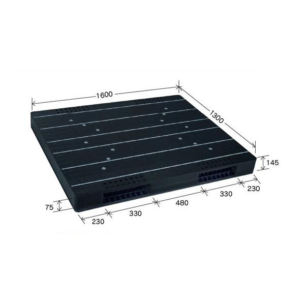 岐阜プラスチック工業　プラスチックパレット　JCK-R2･130160　1300×1600×145mm　両面二方差し【北海道・沖縄・離島は配送不可】