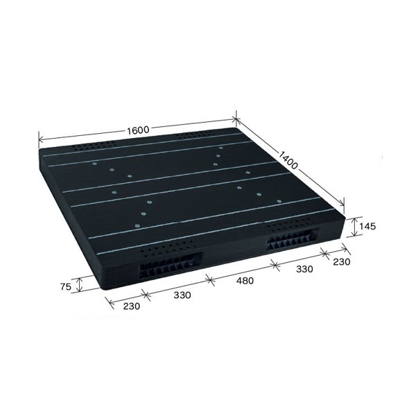 岐阜プラスチック工業　プラスチックパレット　JCK-R2･140160　1400×1600×145mm　両面二方差し【北海道・沖縄・離島は配送不可】 27,405円