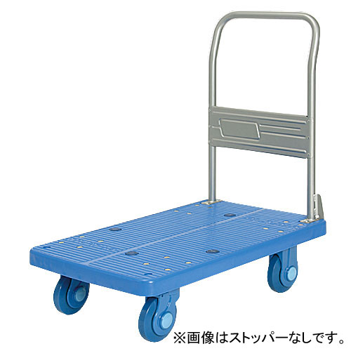 カナツー 静音(セイオン)台車 PLA300-UR-DS ハンドル固定式 ウレタンキャスター ストッパー付|Tanix-PRO