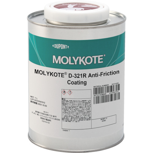 モリコート　乾性被膜　D-321R乾性被膜潤滑剤　1L　D321R10　1個（65-1229729）